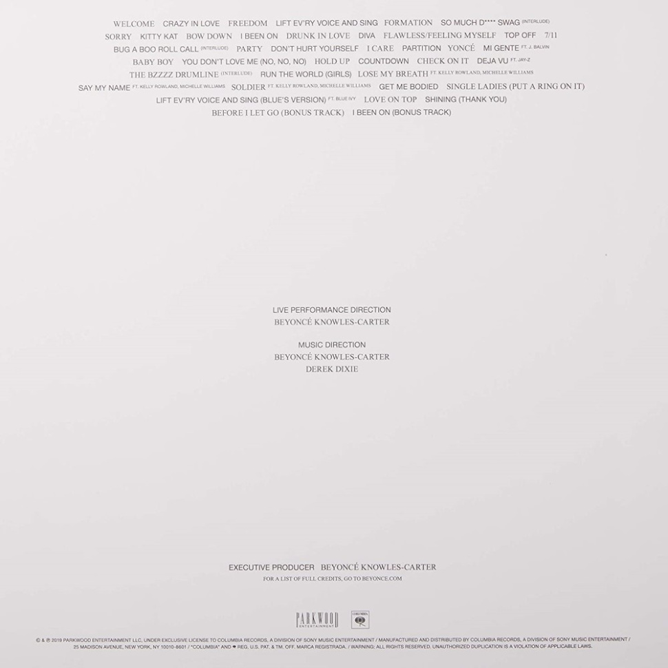 [42251] Beyonce - Homecoming: The Live Album (4LP Box Set)