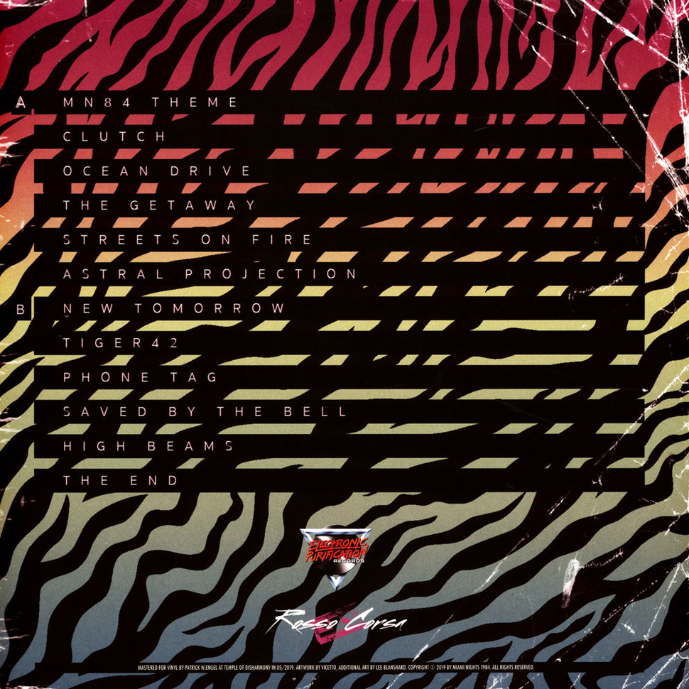 [70490] Miami Nights '84 - Turbulence (LP | Gold/Blue Swirl w/ Red Splatter)