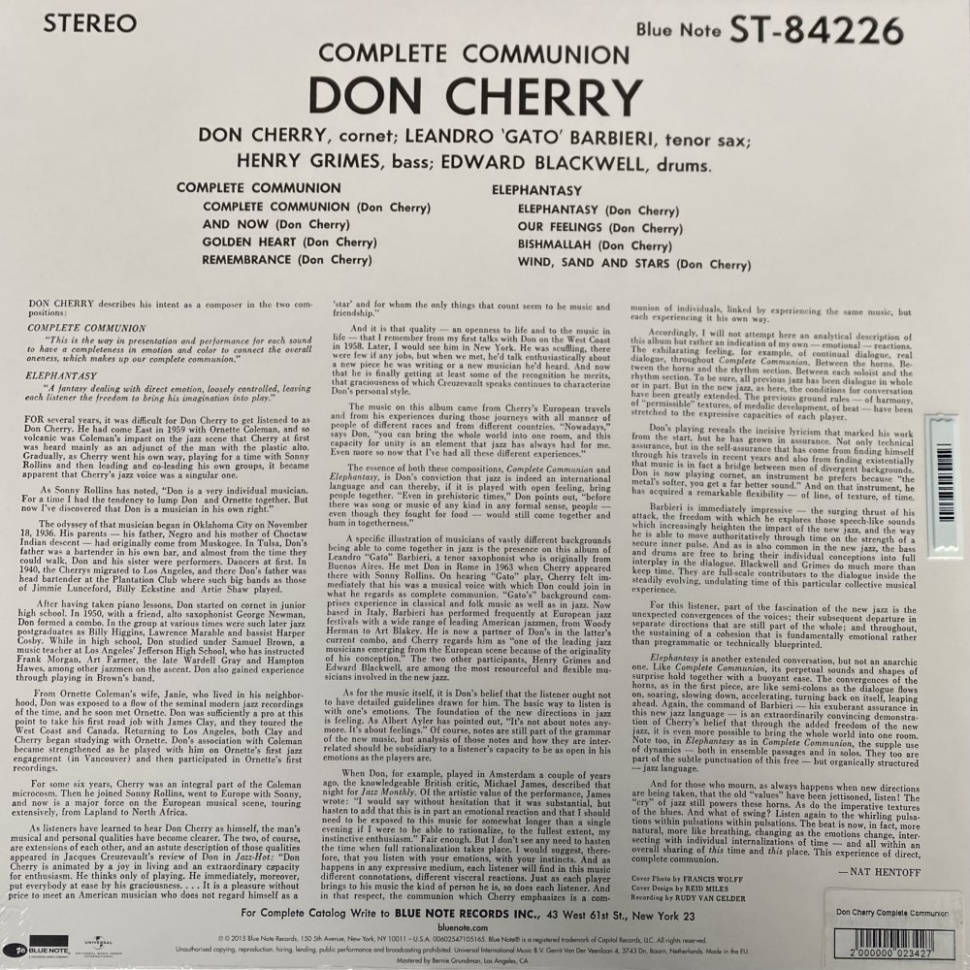 [23427] Don Cherry - Complete Communion (LP)