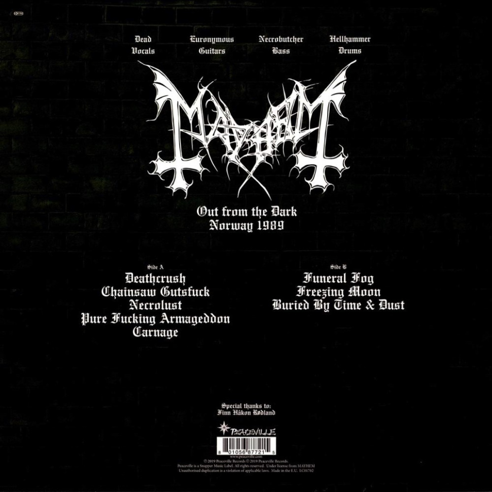 [35772] Mayhem - Out From The Dark (LP)