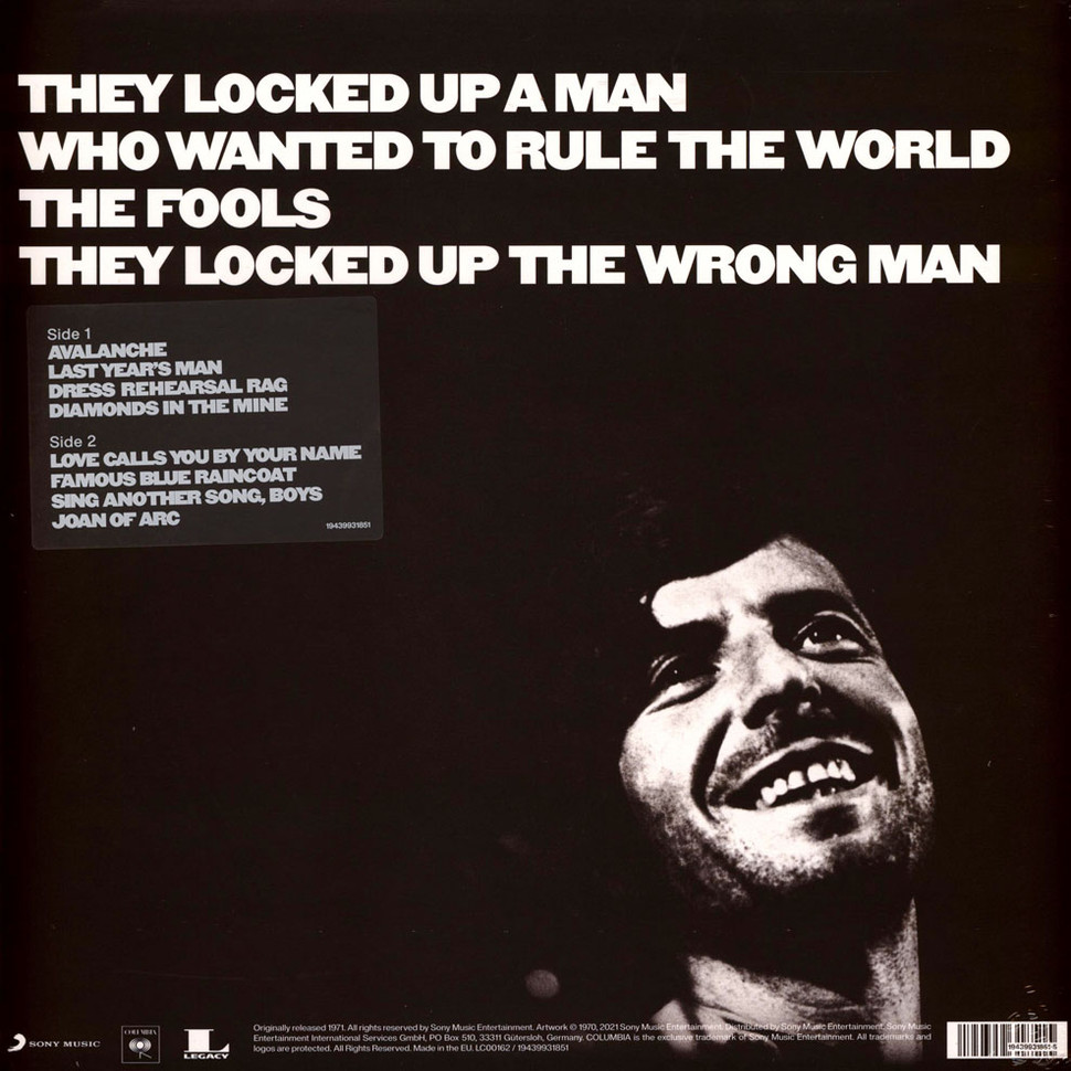 [59495] Leonard Cohen - Songs Of Love And Hate (LP)
