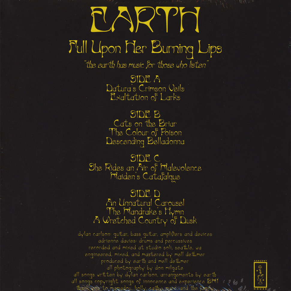 [23717] Earth - Full Upon Her Burning Lips (2LP)