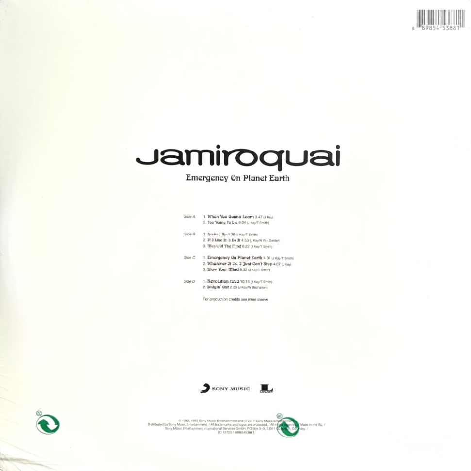 [9780] Jamiroquai - Emergency On Planet Earth (2LP)