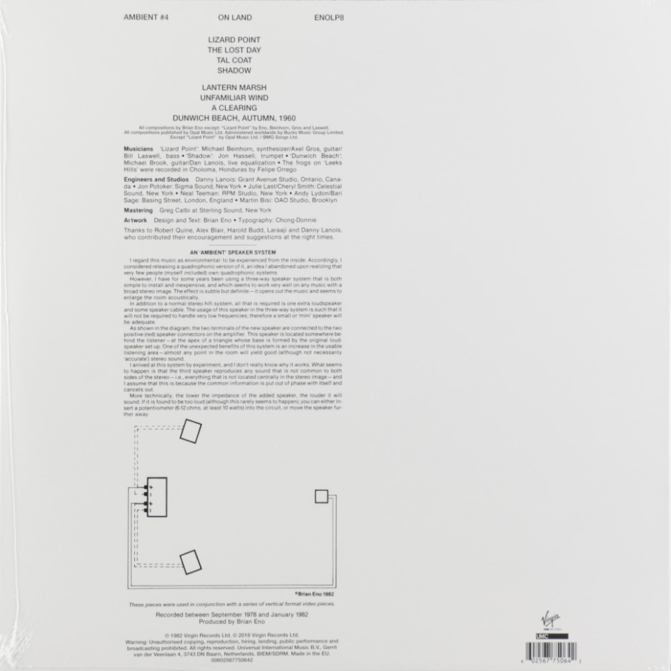 [22598] Brian Eno - Ambient 4: On Land (LP)