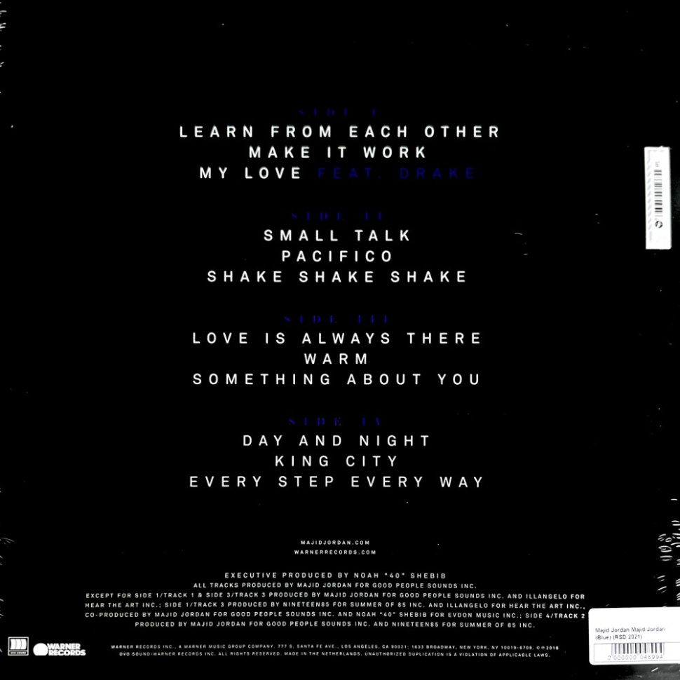 [48994] Majid Jordan - Majid Jordan (2LP | Blue)