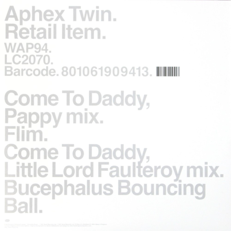 [36571] Aphex Twin - Come To Daddy (12")
