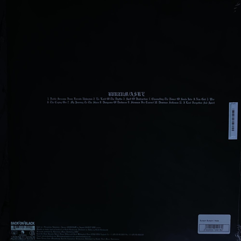 [49182] Burzum - Burzum / Aske (2LP)
