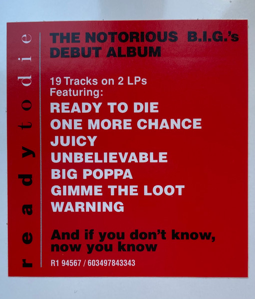[57699] The Notorious B.I.G. - Ready To Die (2LP)