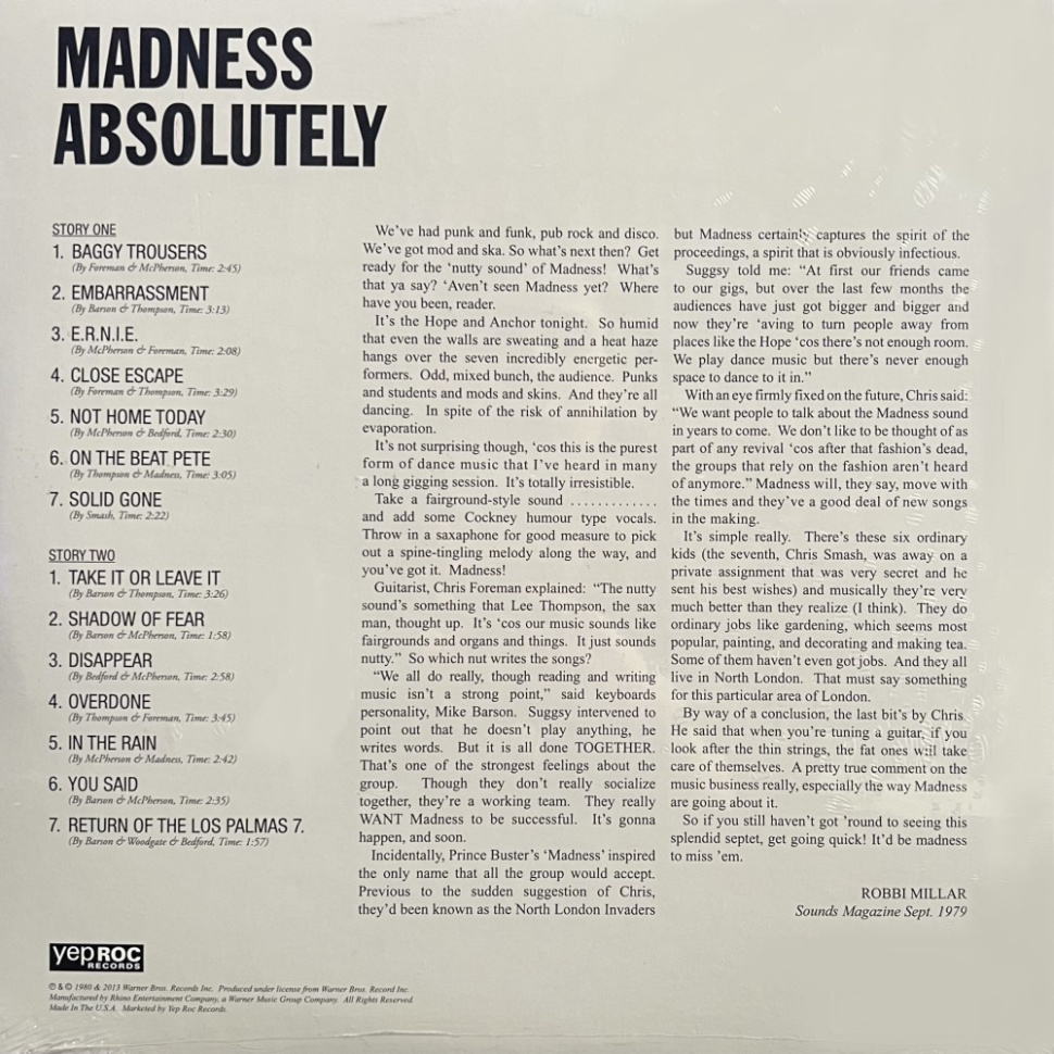 [60415] Madness - Absolutely (LP)