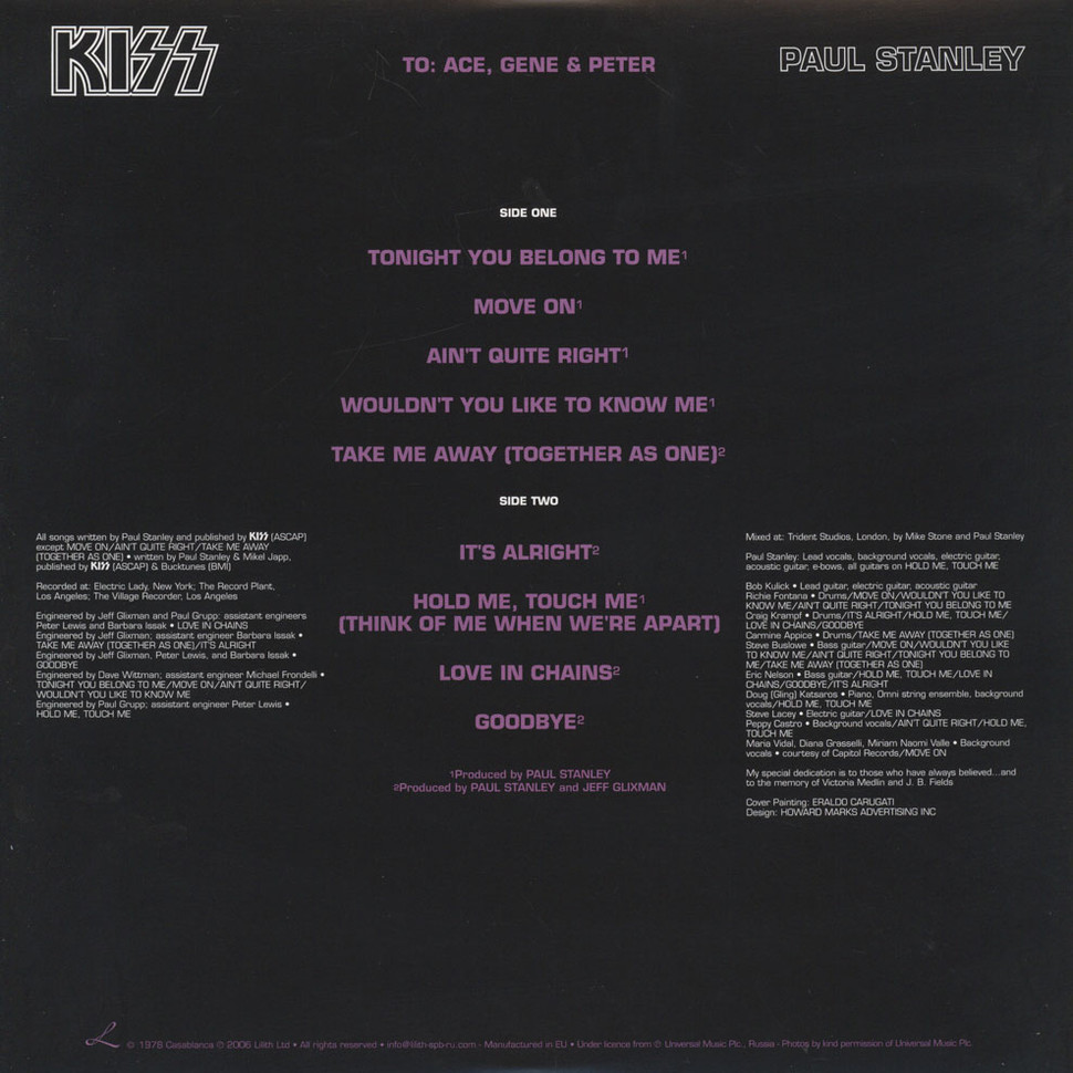 [2675] Kiss - Paul Stanley (Picture Disc)