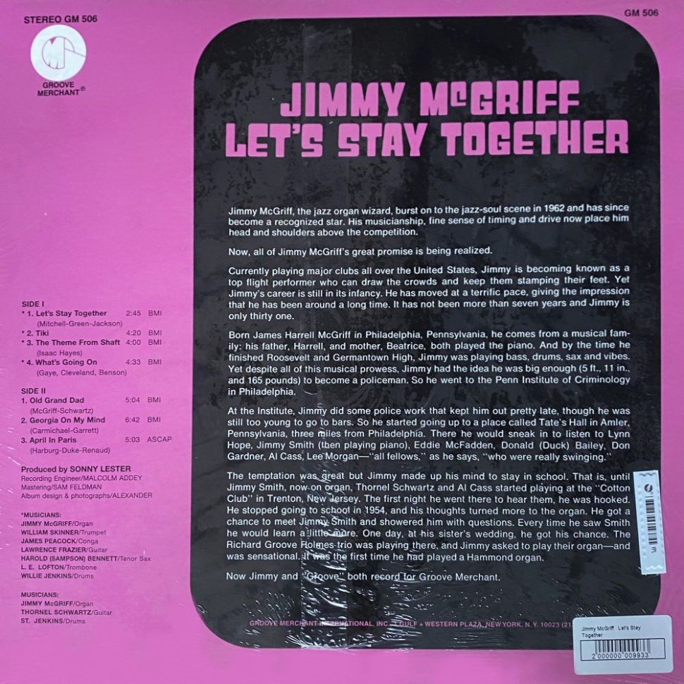 [9933] Jimmy McGriff - Let's Stay Together (LP)