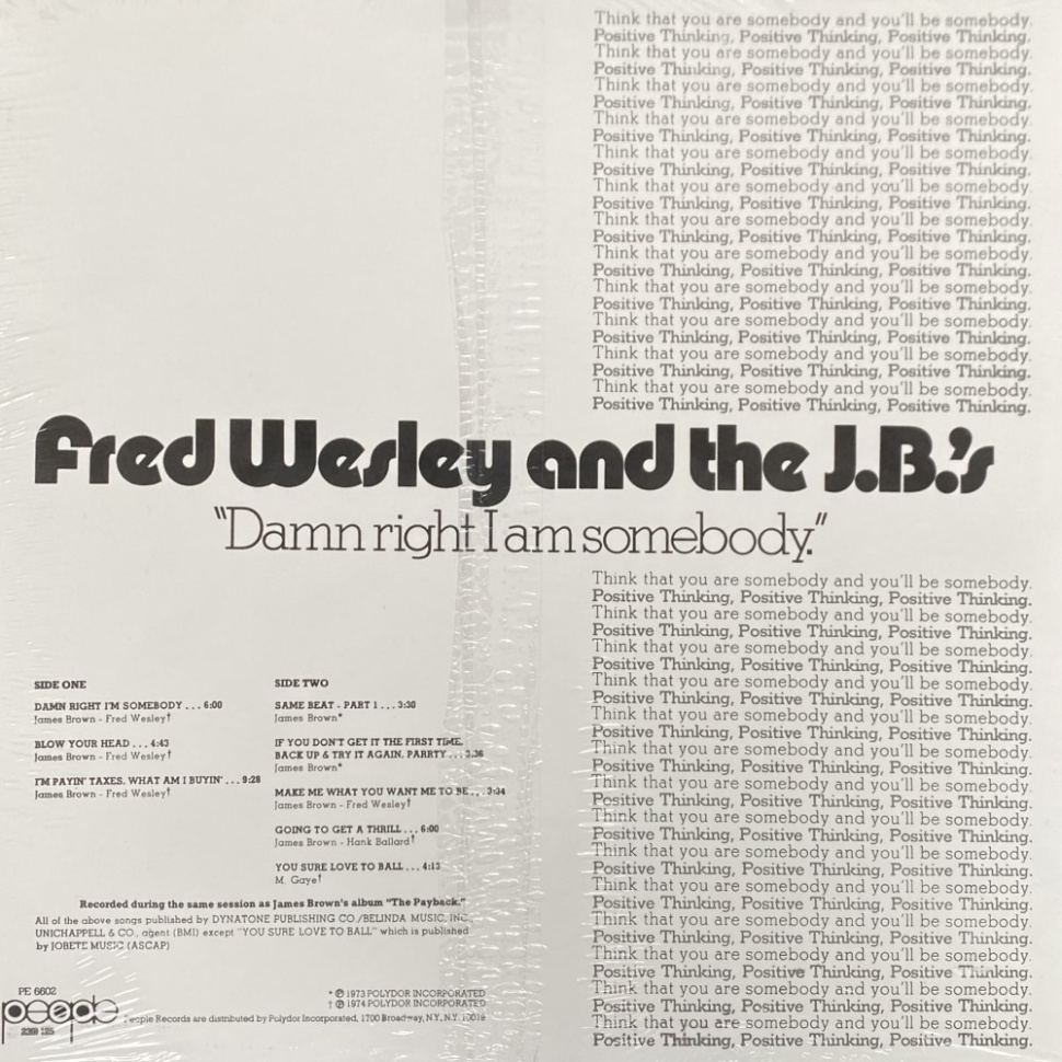[18645] Fred Wesley & The JB's - Damn Right I Am Somebody (LP)