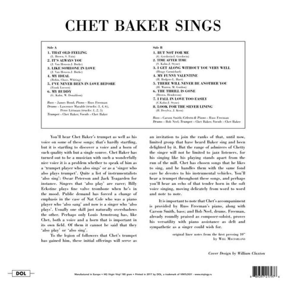 [57521] Chet Baker - Chet Baker Sings (LP)