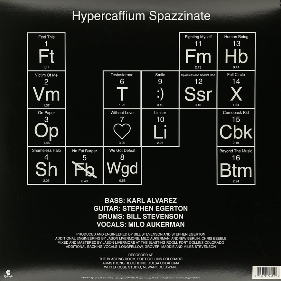 [8189] Descendents - Hypercaffium Spazzinate (LP)