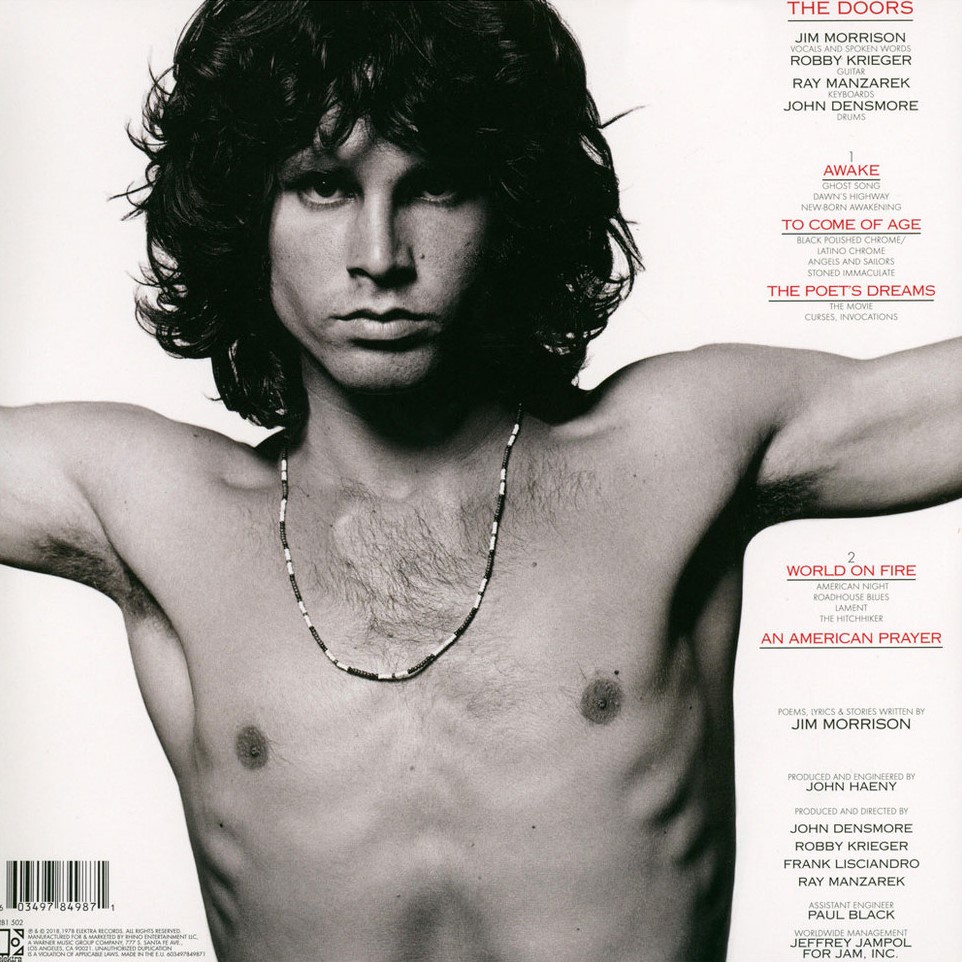 [29344] Jim Morrison, The Doors - An American Prayer Music By The Doors (LP)