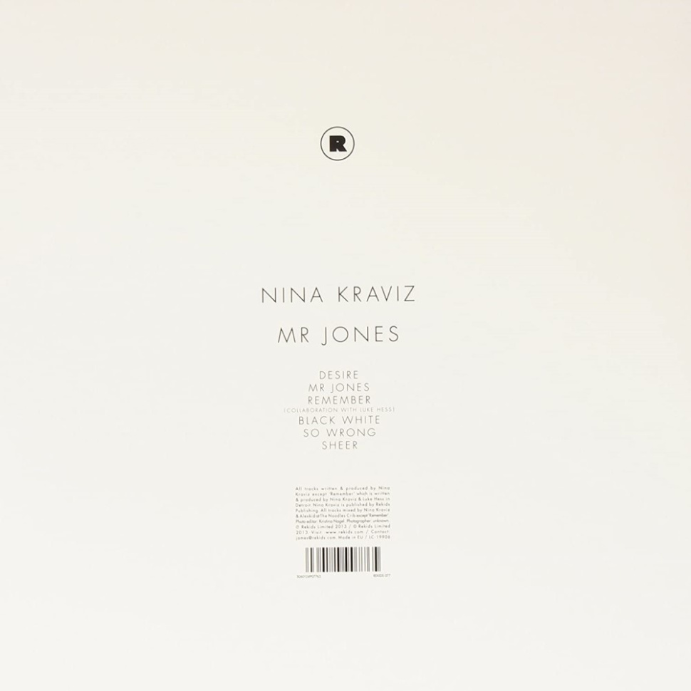 [58559] Nina Kraviz - Mr Jones (2 x 12")