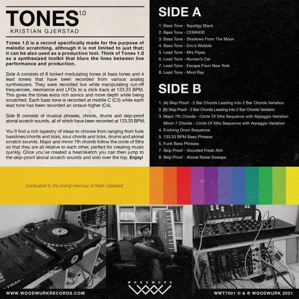 [50058] Kristian Gjerstad - Tones 1.0 (7" | Yellow)