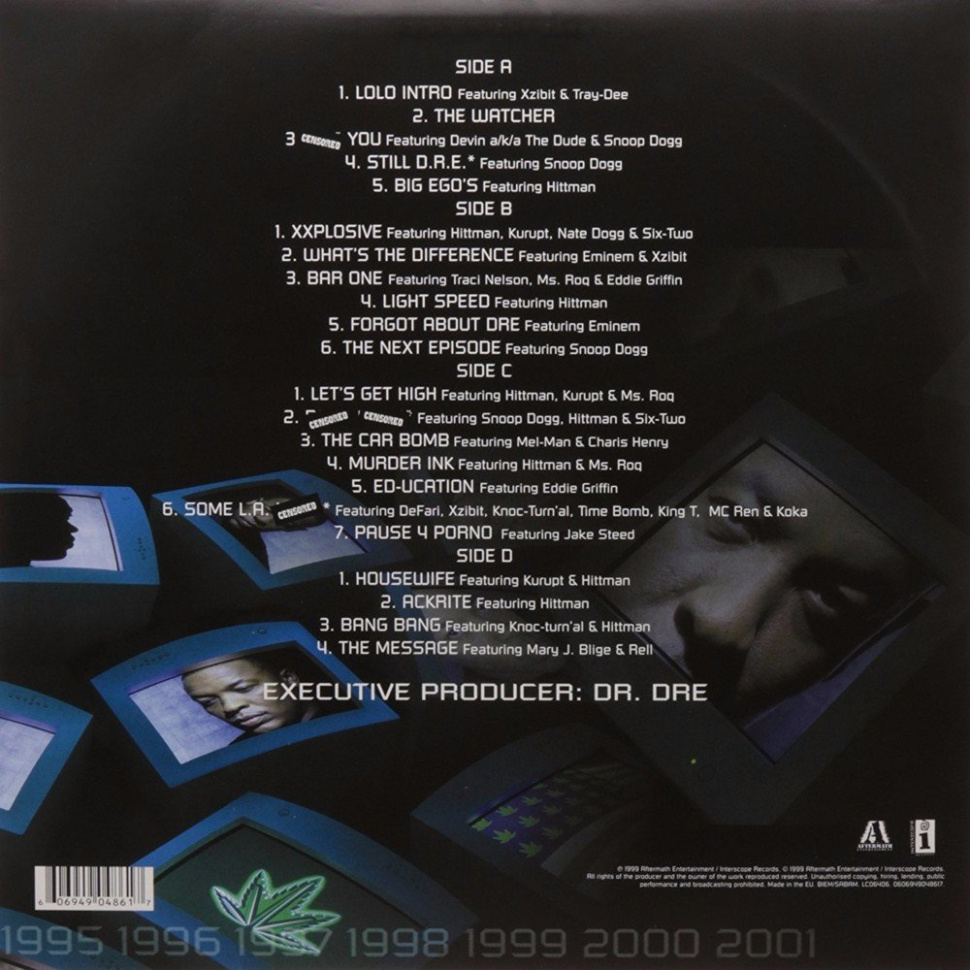 [44798] Dr. Dre - 2001 (Instrumentals Only) (2LP)