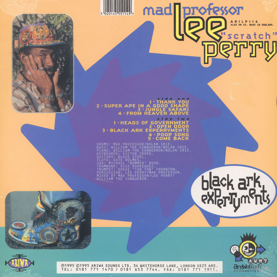 [21195] Lee 'Scratch' Perry / Mad Professor - Black Ark Experryments (LP)