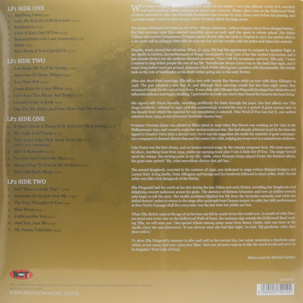 [34836] Ella Fitzgerald - Gold: The Original Classics (2LP)