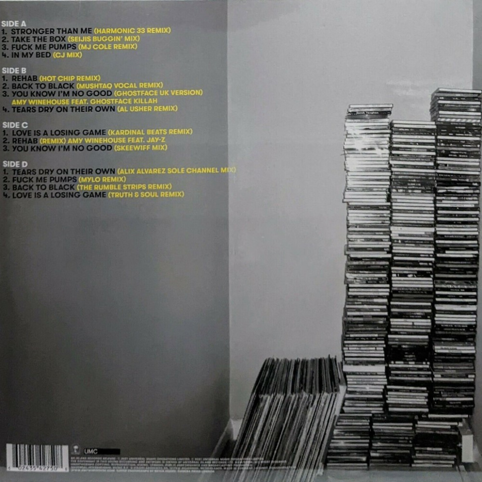 [47522] Amy Winehouse - Remixes (Yellow/Blue) (RSD 2021) (2LP | Yellow Translucent, Blue Translucent)