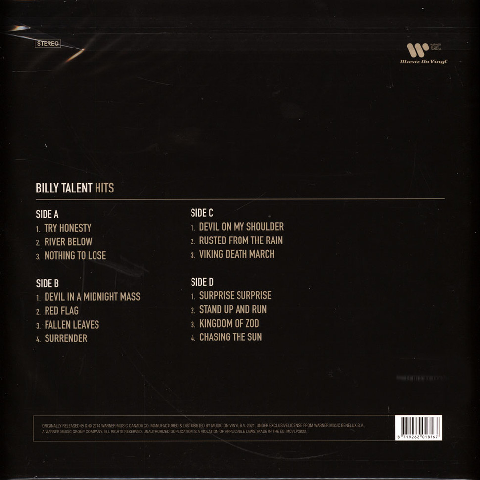 [61214] Billy Talent - Billy Talent Hits (2LP)