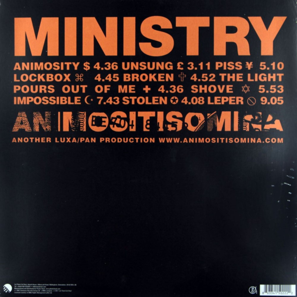 [20853] Ministry - Animositisomina (2LP)