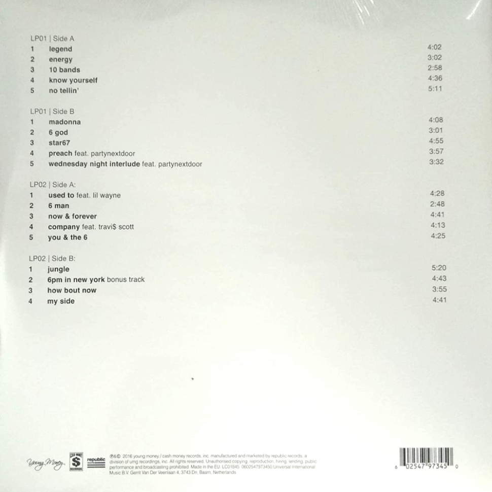 Drake - If You're Reading This It's Too Late (2LP)