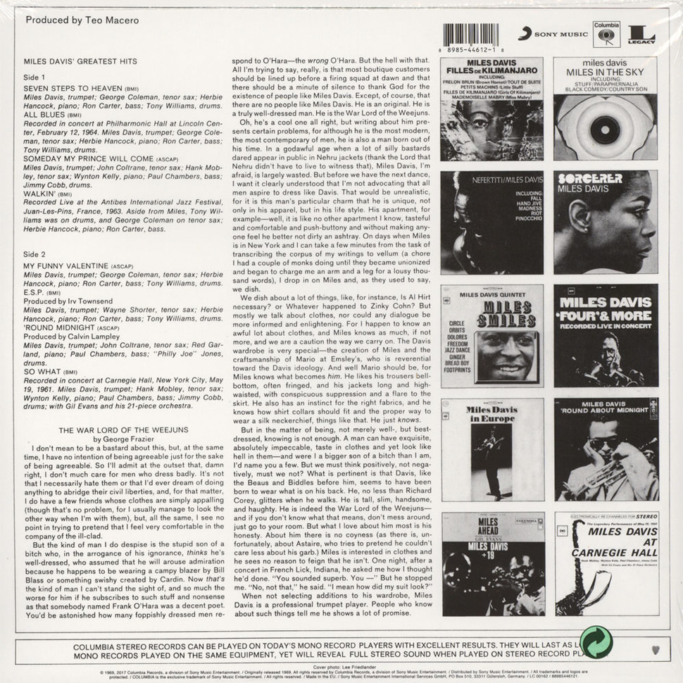 [29511] Miles Davis - Miles Davis' Greatest Hits (LP)