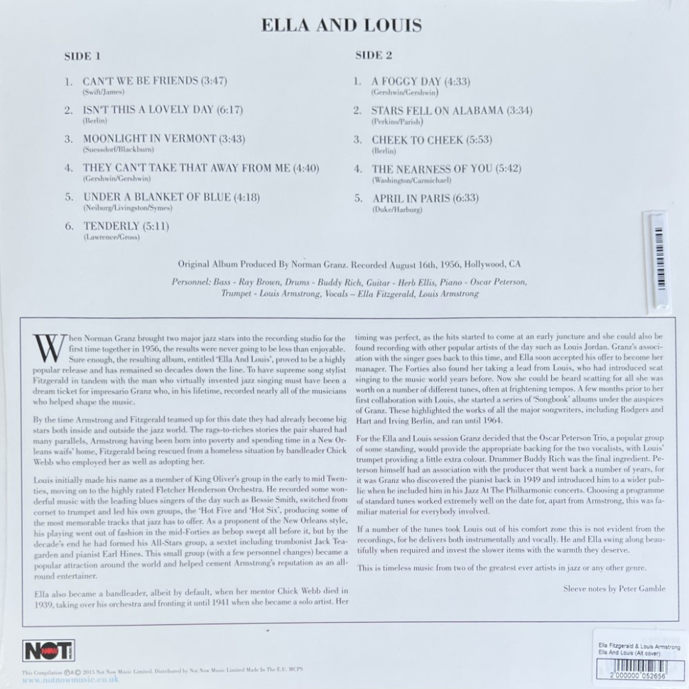 [52656] Ella Fitzgerald & Louis Armstrong - Ella And Louis (LP)