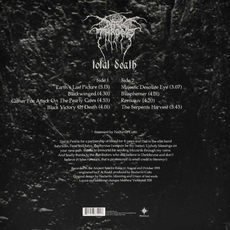 [1302] Darkthrone - Total Death (LP)