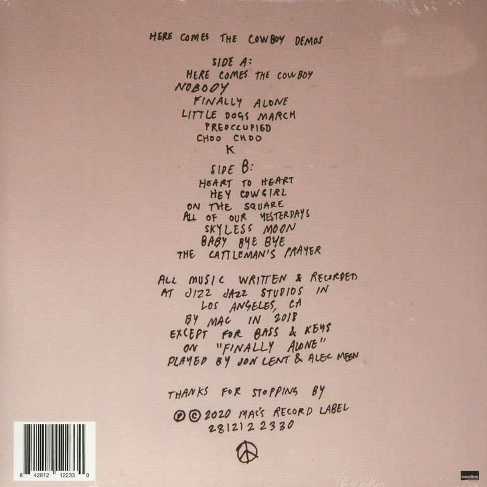 [32467] Mac DeMarco - 'Here Comes The Cowboy' Demos (LP)