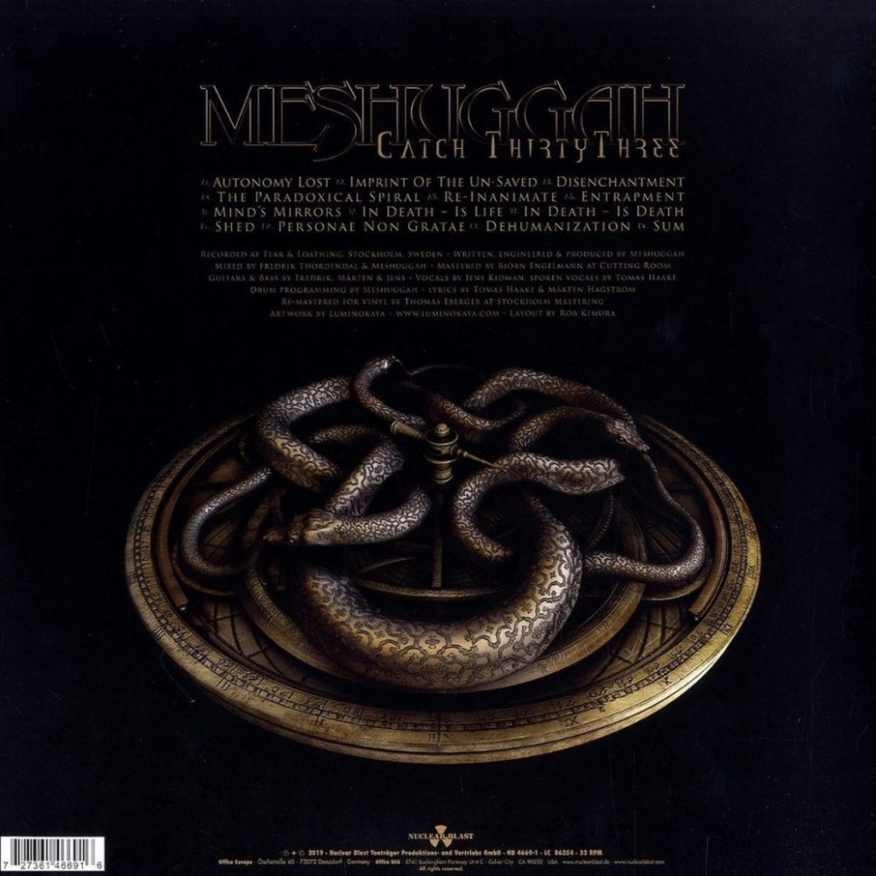 [40073] Meshuggah - Catch Thirtythree (LP + LP Single Sided)