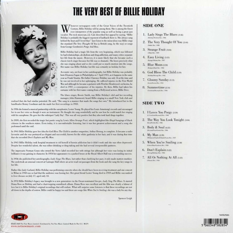 [45474] Billie Holiday - The Very Best Of (LP | Turqoise)