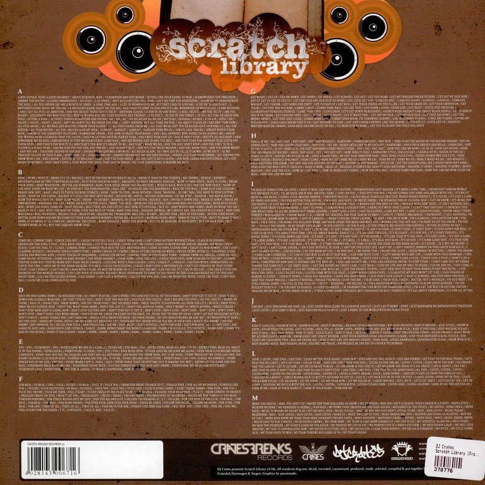 [25551] DJ Crates - Scratch Library A-M (LP)