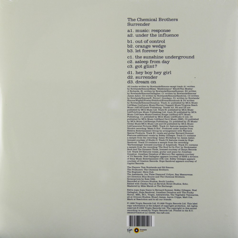 [947] The Chemical Brothers - Surrender (2LP)