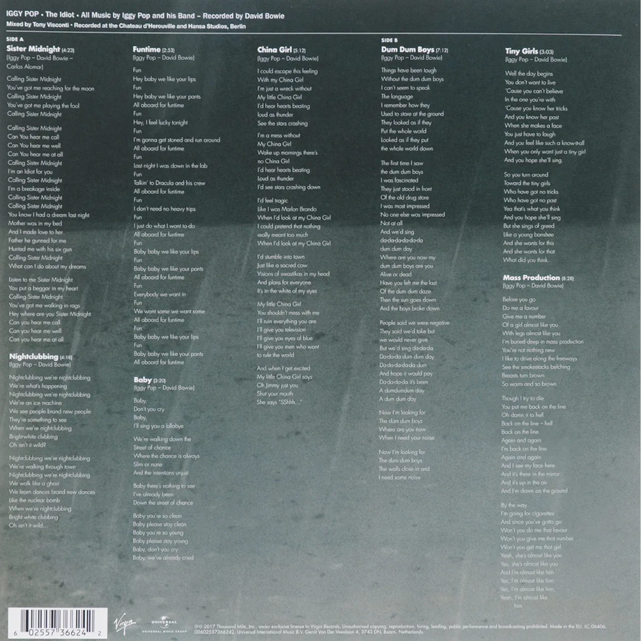 [42961] Iggy Pop - The Idiot (LP)