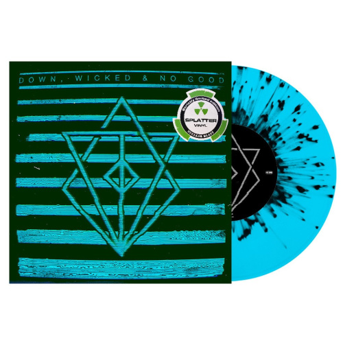 [16368] In Flames - Down, wicked & no good (10" | Dark Blue With Black Splatter)