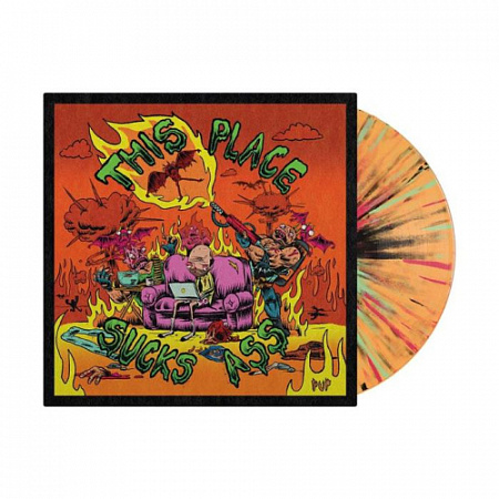 [52465] Pup - This Place Sucks Ass (LP | Orange Opaque with Green, Magenta & Black splatter)
